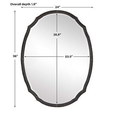 Hammered Oval Wall Mirror
