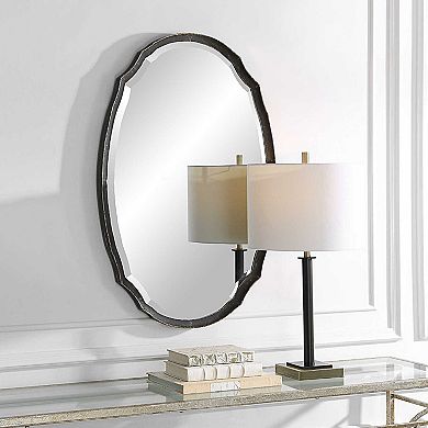Hammered Oval Wall Mirror