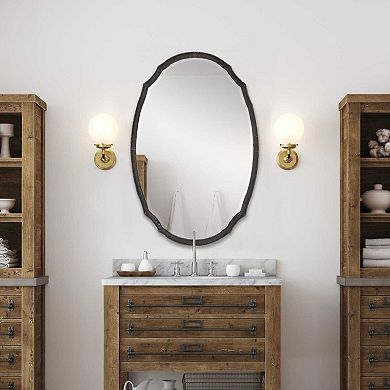 Hammered Oval Wall Mirror