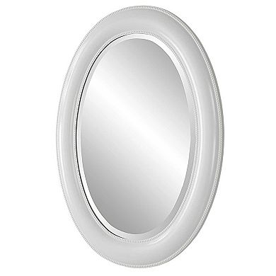 Oval Smooth Beaded Trim Wall Mirror