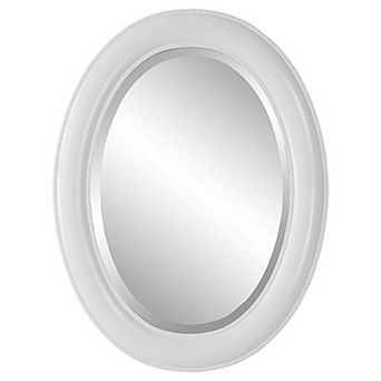 Oval Smooth Beaded Trim Wall Mirror