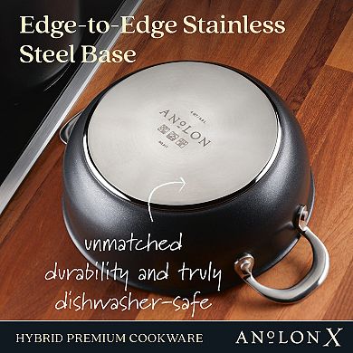 Anolon X Hybrid Nonstick Aluminum Nonstick 4-qt. Casserole Pan With Lid