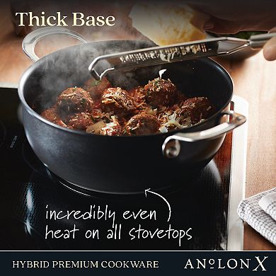 Anolon X Hybrid Nonstick Aluminum Nonstick 4-qt. Casserole Pan With Lid