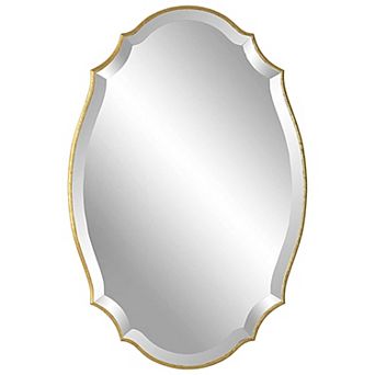 Curved Beveled Wall Mirror