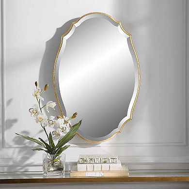 Curved Beveled Wall Mirror