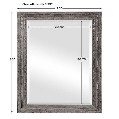 Rectangular Faux Wood Wall Mirror