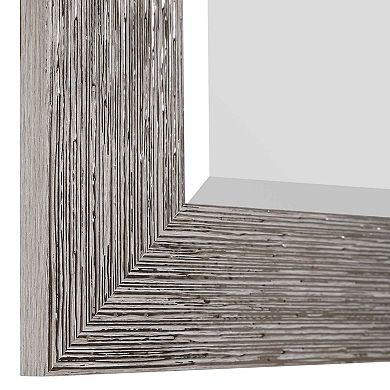 Rectangular Faux Wood Wall Mirror