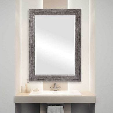 Rectangular Faux Wood Wall Mirror