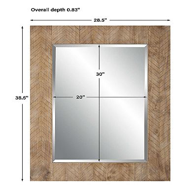 Chevron Rectangular Wall Mirror