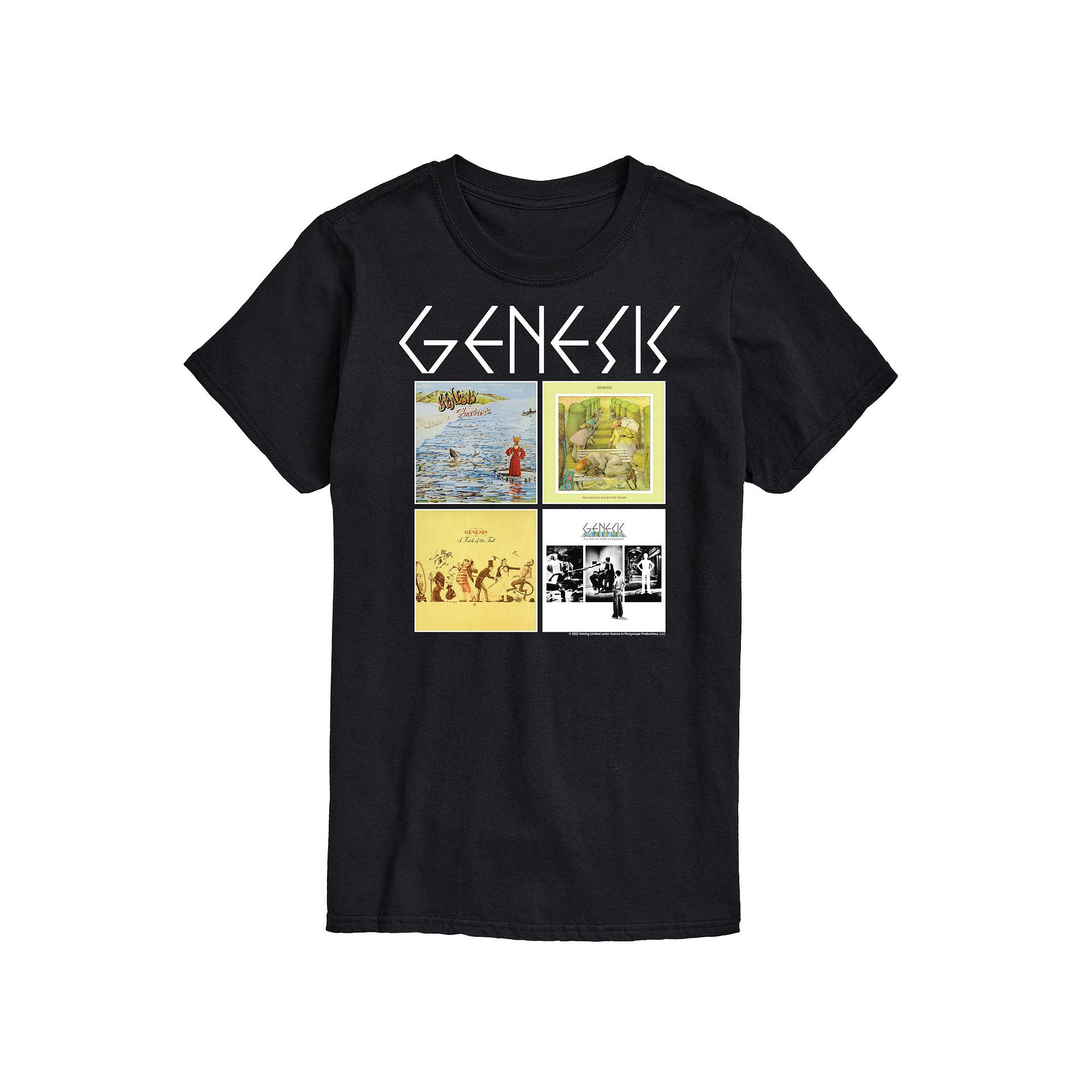 Big & Tall Genesis Album Grid Tee, Mens, Size: Large Tall, Black