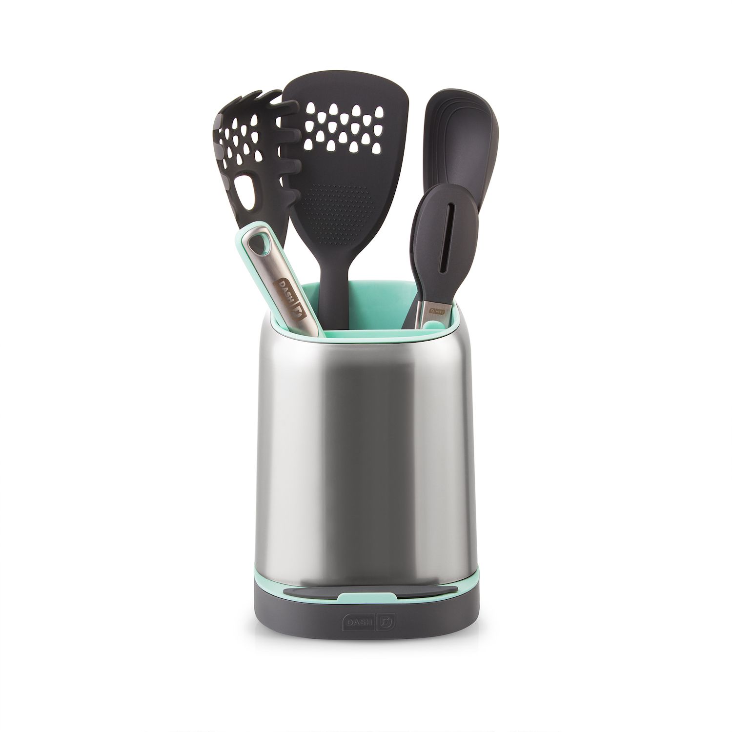 Personalized Ceramic Kitchen Utensil Holder - Monogrammed With Custom Text, Cork Bottom (Utensils Not Included)
