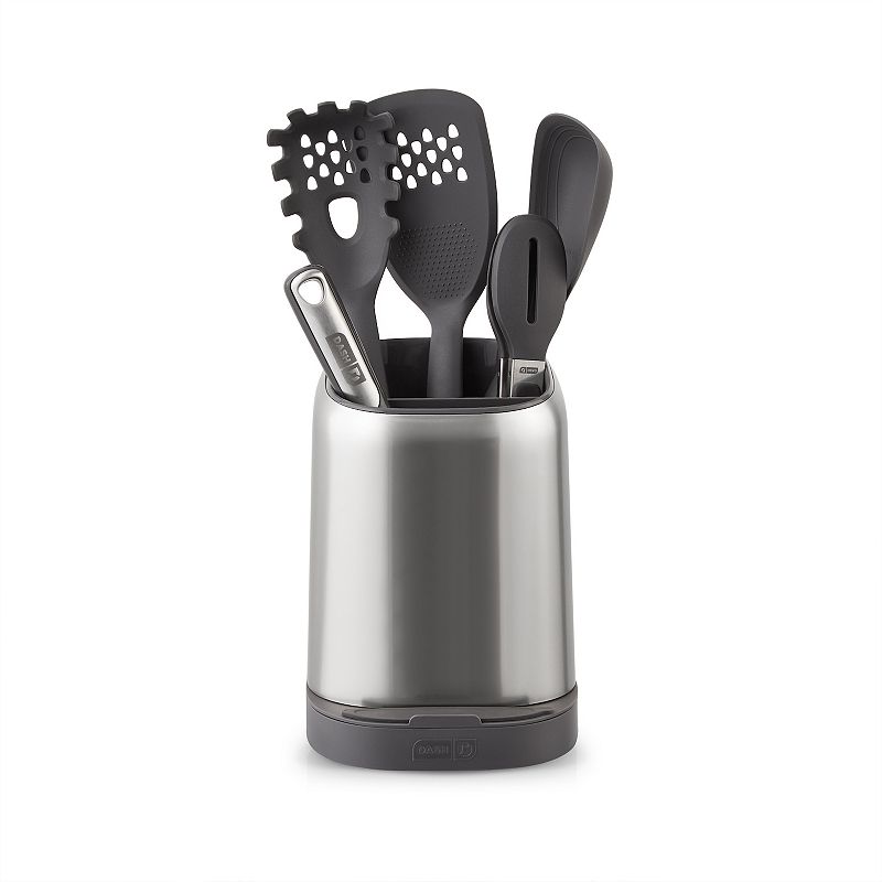 Wolfgang Puck 6-Piece Stainless Steel Utensil Set with Storage - Metallic