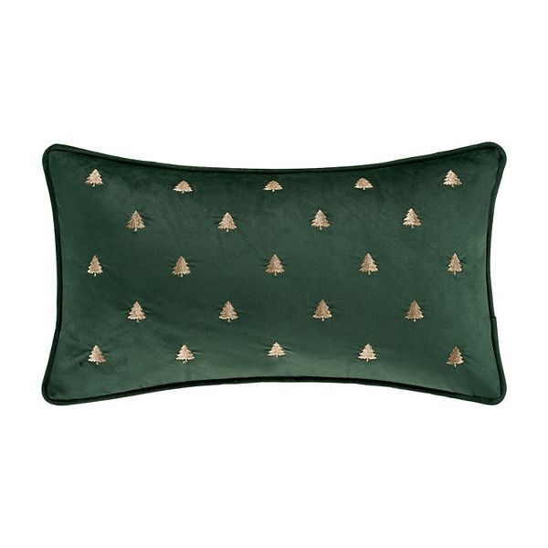 Five Queens Court Clara Pillow Evergreen Boudoir Embellished Decorative ...