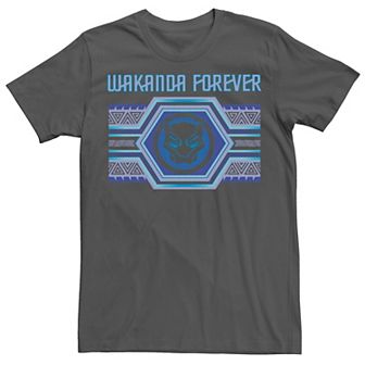 Men's Marvel Wakanda Forever Icon Stripe Logo Tee