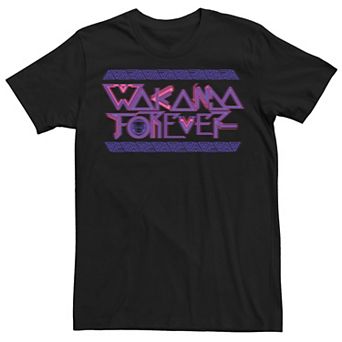 Men's Marvel Wakanda Forever Tribal Neon Logo Tee