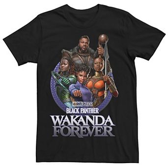 Men's Marvel Wakanda Forever Groupshot Circle Portrait Tee