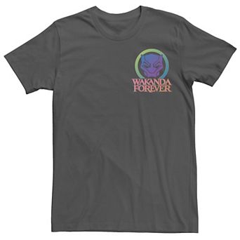 Men's Marvel Wakanda Forever Small Colorful Logo Tee