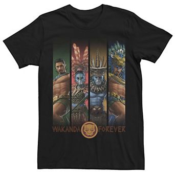 Men's Marvel Wakanda Forever Atlantean Groupshot Portrait Tee