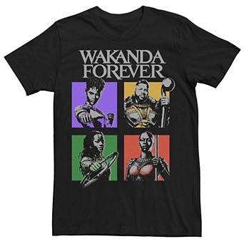 Men's Marvel Wakanda Forever Pop Art Group Portrait Tee