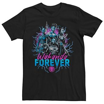 Men's Marvel Wakanda Forever Bolt Groupshot Portrait Tee