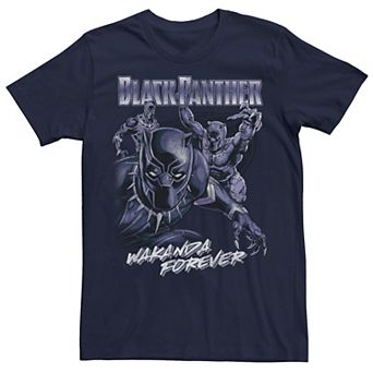 Men's Marvel Wakanda Forever Black Panther Multiple Poses Tee