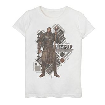 Girls 7-16 Marvel Wakanda Forever Lord Mbaku Geometric Pattern Graphic Tee
