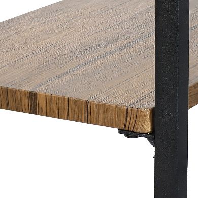 Sunnydaze 3-Tier Over-the-Toilet Bathroom Storage Shelf - 71-Inch - Teak