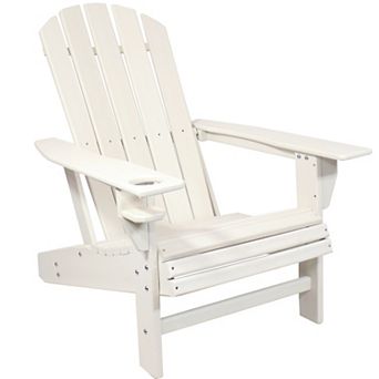 Sunnydaze Lake Style Adirondack Chair with Cup Holder