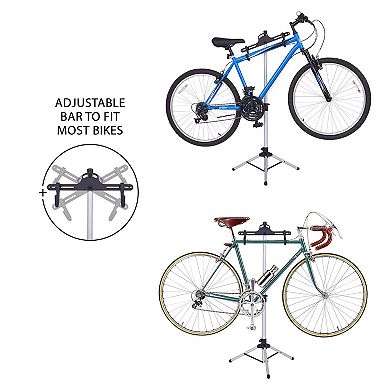Raxgo Freestanting Bike Stand, 1 Bicycle Stand With Adjustable Height, For Mountain & Road Bicycles