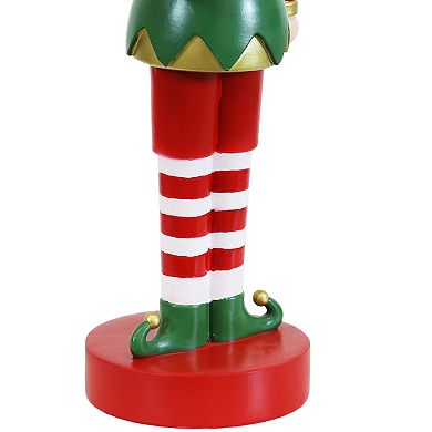 Sunnydaze Jingles the Christmas Elf Indoor Nutcracker Statue - 17 in