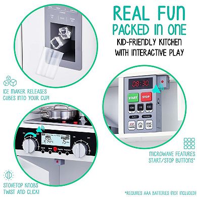 Lil’ Jumbl kitchen set for kids Interactive Kitchen Pretend Wooden Play Kitchen