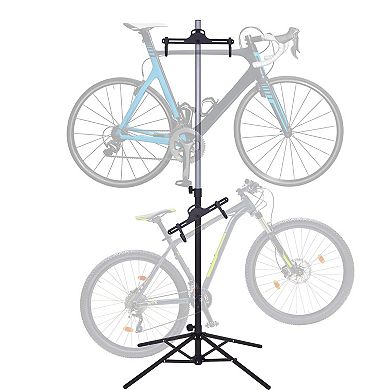 RaxGo Freestanding & Foldable Design, Adjustable Bike Storage Rack for 2 Bikes