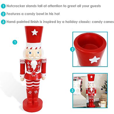 Sunnydaze Alfonso The Noble Indoor And Outdoor Nutcracker Statue - 36 In