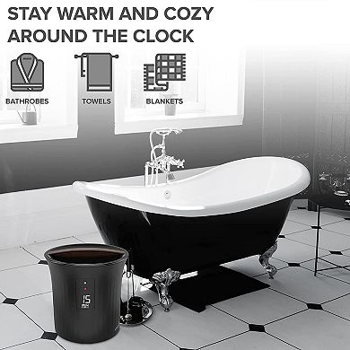 LiveFine Towel Warmer, Bucket Style Heater w/LED Display Fits 40” x 70” Towel