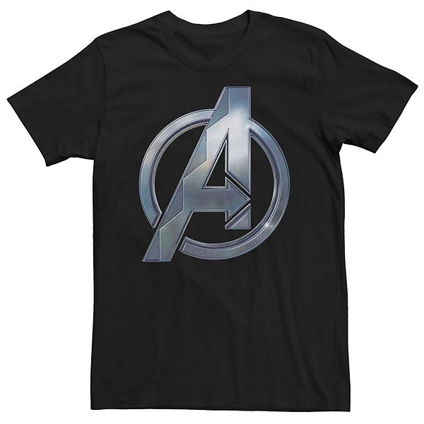 Big & Tall Marvel Wakanda Forever Avengers Metallic Symbol Logo Tee