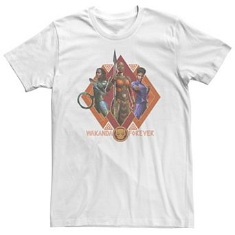 Big & Tall Marvel Wakanda Forever Okoye Shuri and Nakia Portraits Tee