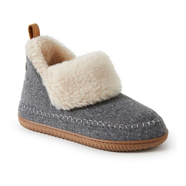 Alpine by Dearfoams Moritz Women's Bootie Slippers - Gray (8)