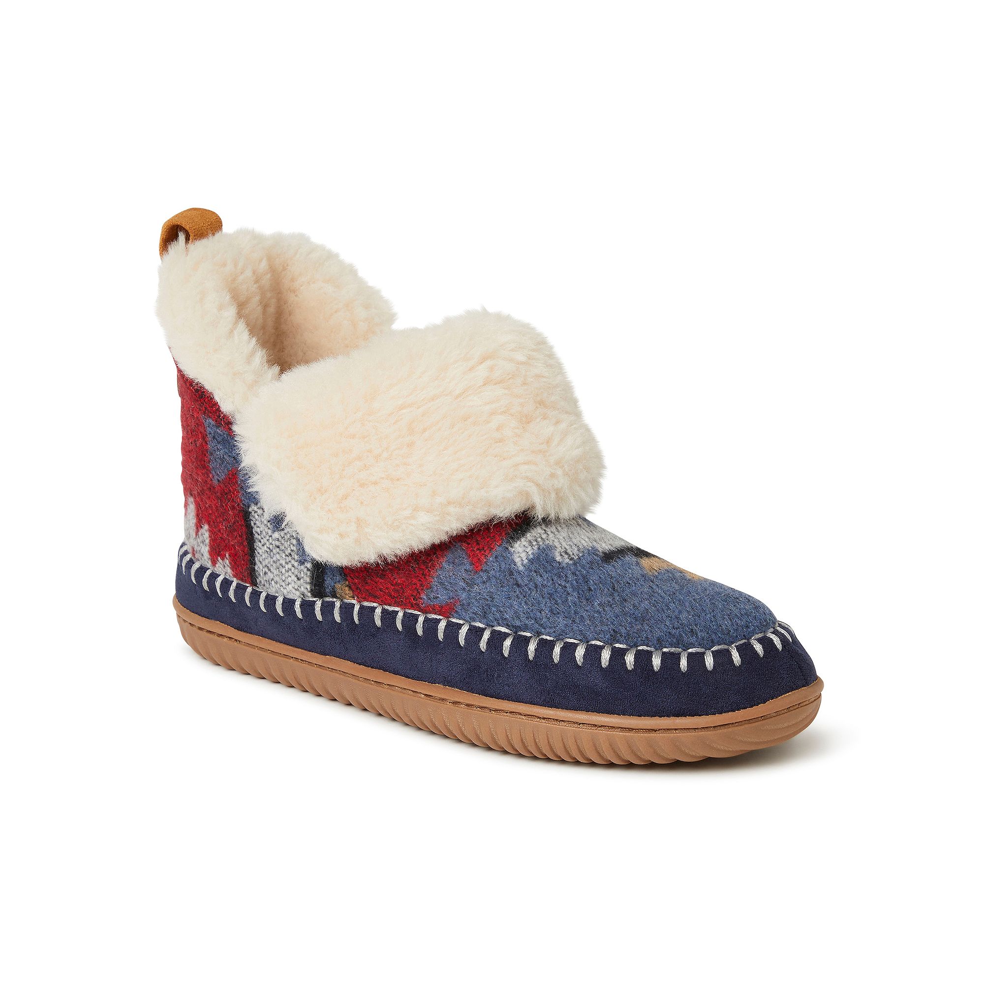 Alpine by Dearfoams Moritz Womens Bootie Slippers, Size: 6, Blue Team