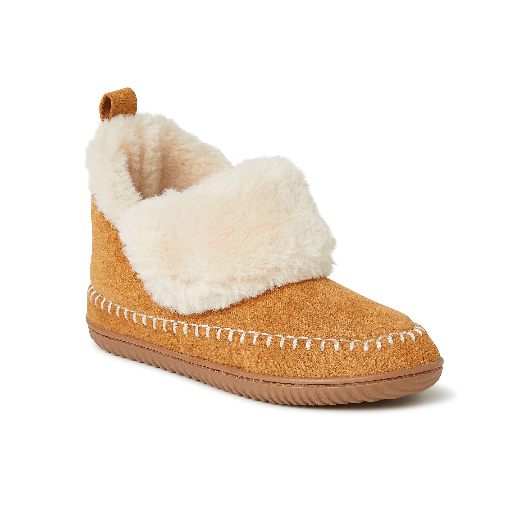 Alpine by Dearfoams Moritz Womens Bootie Slippers, Size: 6, Whiskey