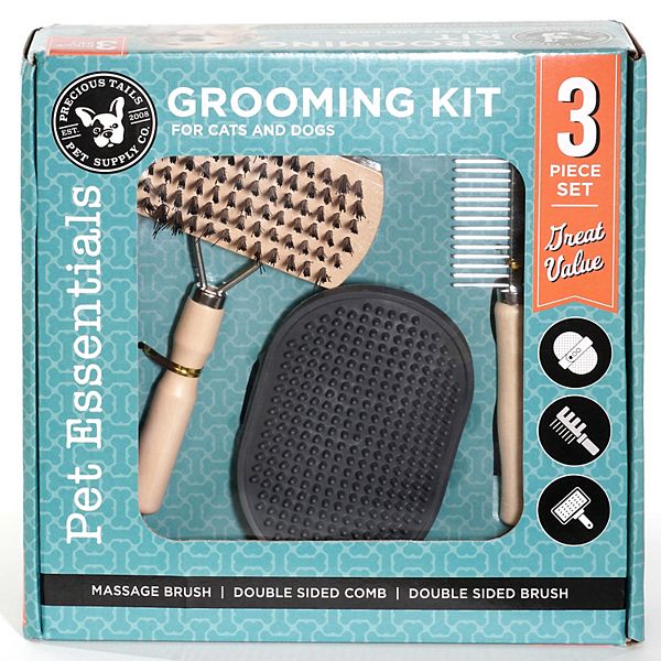 Precious Tails Pet Grooming Kit 3piece Set