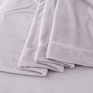 Madelinen Solid Velvet Plush Warm & Cozy Luxurious Fleece Sheet Set