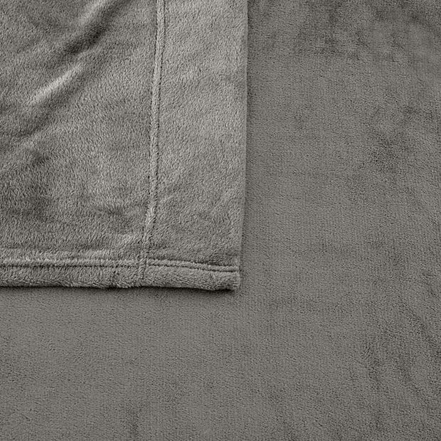 Solid Grey Plush Fleece Sheet Set