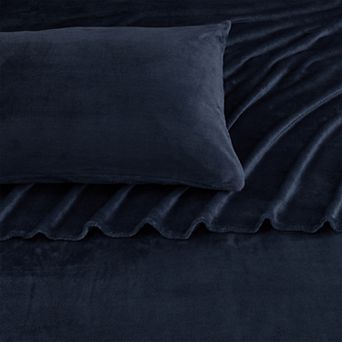 Madelinen Solid Velvet Plush Warm & Cozy Luxurious Fleece Sheet Set