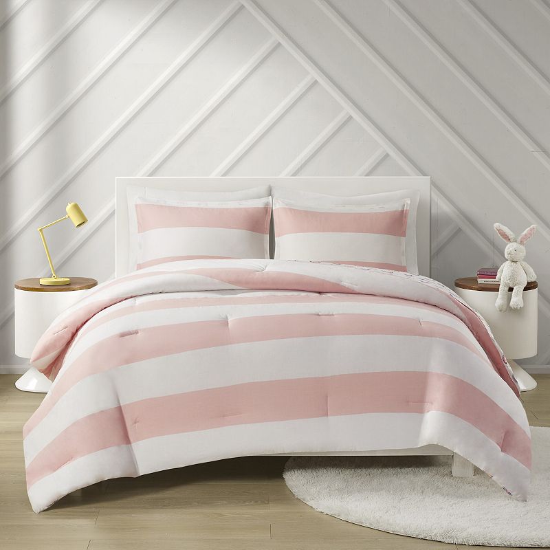 Urban Habitat Kids Dakota Rainbow Stripe Reversible Cotton Comforter Set, P