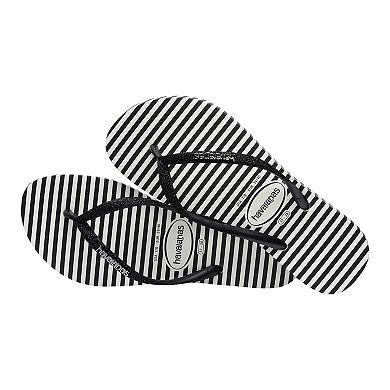 Havaianas Slim Glitter Stripes Women's Flip Flop Sandals