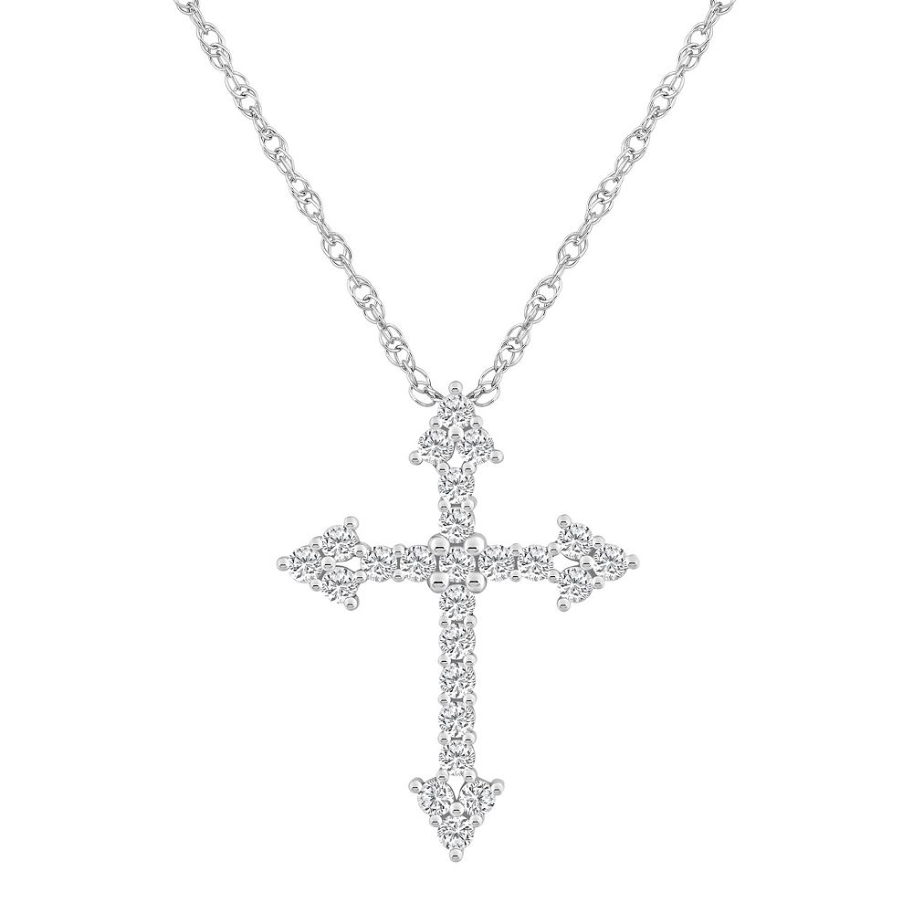 Alyson Layne 10k Gold 1/2 Carat T.W. Diamond Cross Pendant