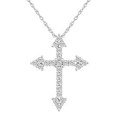 Kohls white clearance gold cross necklace