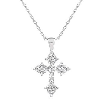 Alyson Layne 10k Yellow Gold 3/4 Carat T.W. Diamond Cross Pendant Necklace
