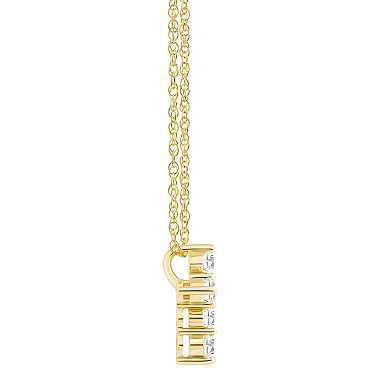 Alyson Layne 14k Gold 1/2 Carat T.W. Diamond Cross Pendant Necklace