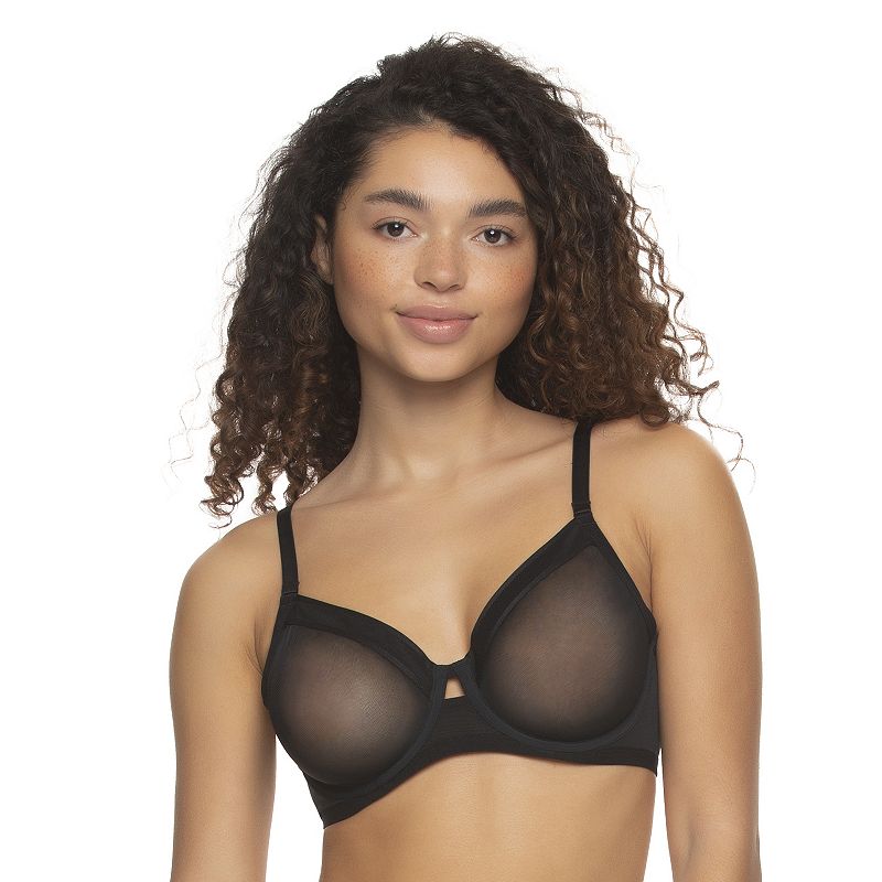 Women's Paramour by Felina Ethereal Mesh Bra 115159, Size: 38 Dd, Black